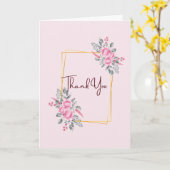 Trouwkaart bedankjes kaart (Gele Bloem)