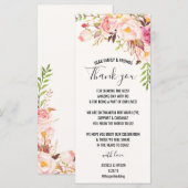 Trouwkaart bedankkaart - Antieke Roos (Voorkant / Achterkant)