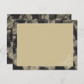 Trouwkaart bedankkaart Schakeringen van goud en zw (Voorkant / Achterkant)