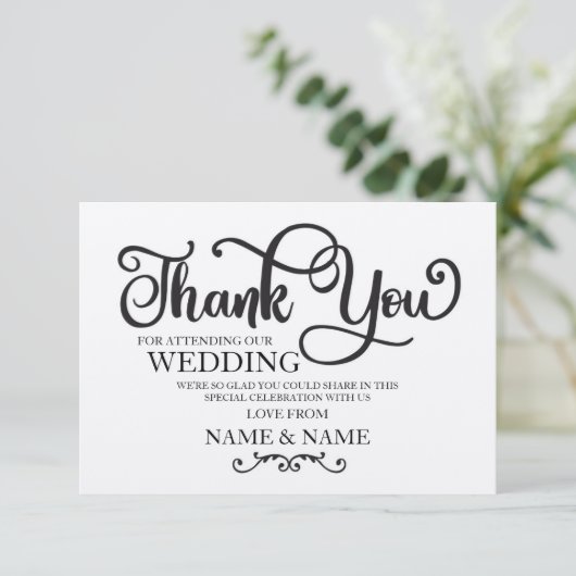 Trouwkaart Bedankt Bruiloft Rustieke Betrokkenheid Kaart (Staand voorkant)