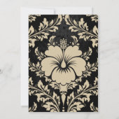 Trouwkaart beige & zwart  kaart (Achterkant)