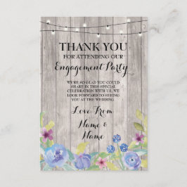 Trouwkaart Bevestiging Hout Bloem Bedankkaart