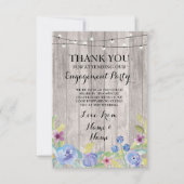 Trouwkaart Bevestiging Huwelijk Hout Bloem Bedankkaart (Voorkant)