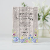 Trouwkaart Bevestiging Huwelijk Hout Bloem Bedankkaart (Staand voorkant)