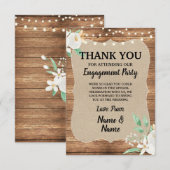 Trouwkaart Bevestiging Witte Bloem Hout Kaart (Voorkant / Achterkant)