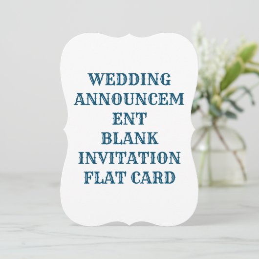 TROUWKAART BLANKE PLATTE KAART (Staand voorkant)