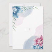 Trouwkaart Blauwe Bloem Kaart (Achterkant)