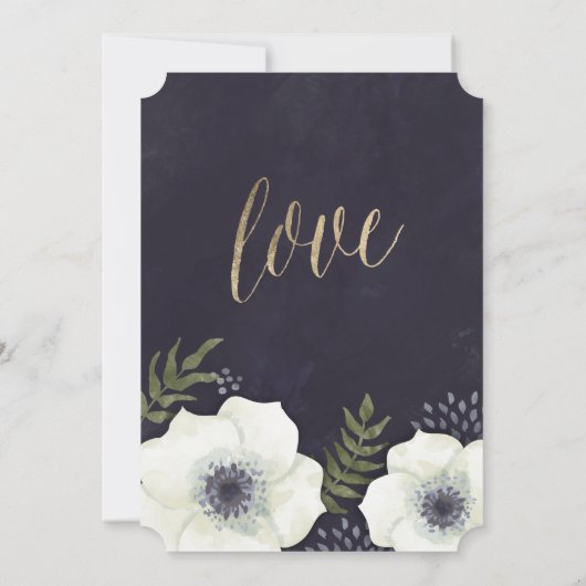 Trouwkaart Bloemen voor zomeravond Save the Date K Kaart (Achterkant)