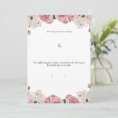 Trouwkaart bloemendesign kaart (Staand voorkant)