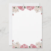 Trouwkaart bloemendesign kaart (Achterkant)