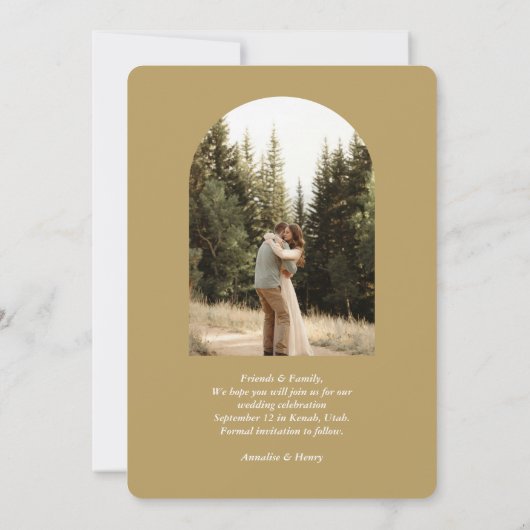 Trouwkaart Bloemenvarens Save the Date (Achterkant)