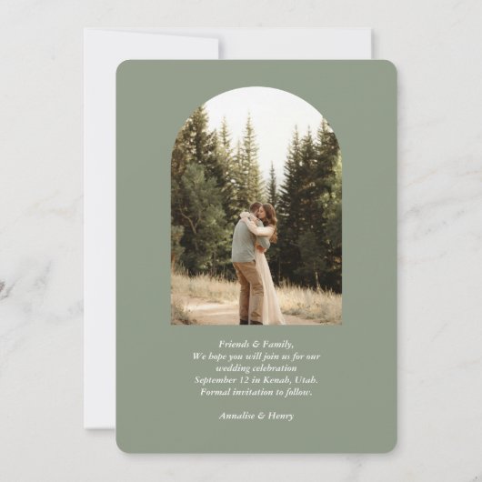 Trouwkaart Bloemenvarens Save the Date (Achterkant)