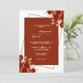 Trouwkaart bloemig ontwerpsjabloon kaart (Staand voorkant)