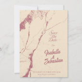 Trouwkaart Blush Marmer Save the Date Kaart (Voorkant)