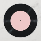 Trouwkaart Blush Retro Vinylplaat SAVE THE DATE (Achterkant)