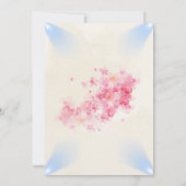 Trouwkaart Blush Rose Kerk Kaart (Achterkant)