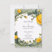 Trouwkaart 'Boterbloem in bloei voor altijd' (Voorkant)