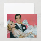 Trouwkaart Bruid Bruidegom Jonggehuwden Kaart (Voorkant / Achterkant)