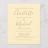 Trouwkaart Budget Buttercup Geel Foto (Voorkant)