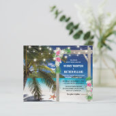 Trouwkaart Budget Strand Tropisch (Staand voorkant)