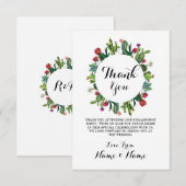 Trouwkaart Cactus Krans Fiesta Huwelijk Bedankkaart (Voorkant / Achterkant)