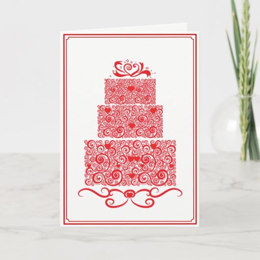 Trouwkaart Cake Kaart (Voorkant)