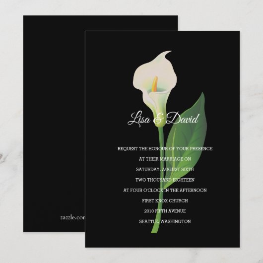 Trouwkaart-Cala Lelie Kaart (Voorkant / Achterkant)