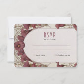 Trouwkaart Calla lelie RSVP bijlage Art Nouveau Mu Kaart (Voorkant)