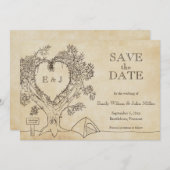 Trouwkaart Camping Save the Date Aankondigingen (Voorkant / Achterkant)