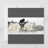 Trouwkaart Chic Witte Roos Kaart (Achterkant)