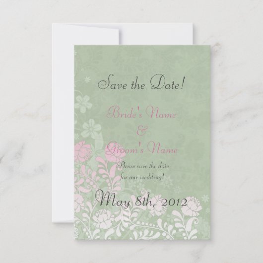Trouwkaart 'Climbing Rose' Save the Date (Voorkant)