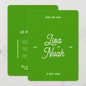 Trouwkaart Colorus - Limoengroen Kaart (Voorkant / Achterkant)