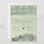 Trouwkaart Daisy Slate Kaart (Voorkant)