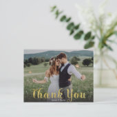 Trouwkaart Dank Je Wel Met Glitter Briefkaart (Staand voorkant)