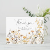 Trouwkaart Dank Je Wildbloem Bedankkaart (Staand voorkant)