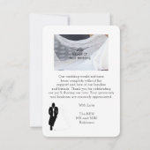 Trouwkaart Dankjewel Bruid Bruidegom Bedankkaart (Achterkant)