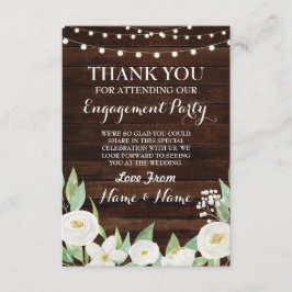 Trouwkaart Dankjewel Hout Wit Bloemen Kaart