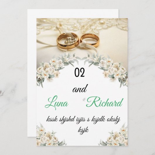 Trouwkaart design kaart (Voorkant / Achterkant)