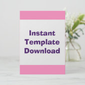 Trouwkaart Direct Download Sjabloon Kaart (Staand voorkant)