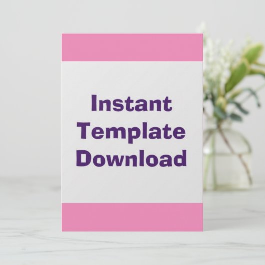 Trouwkaart Direct Download Sjabloon Kaart (Staand voorkant)