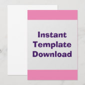 Trouwkaart Direct Download Sjabloon Kaart (Voorkant / Achterkant)