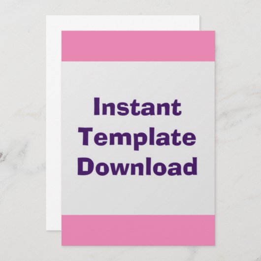 Trouwkaart Direct Download Sjabloon Kaart (Voorkant / Achterkant)