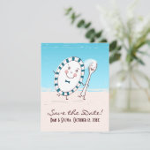 Trouwkaart 'Dish & Spoon Save the Date' Date (Staand voorkant)