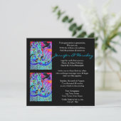 Trouwkaart - Duif van Vrede Ebony (vierkant) Kaart (Staand voorkant)