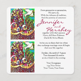 Trouwkaart - Duif van Vrede Stad Israël Kaart