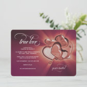 Trouwkaart Echte Liefde (Versie 2) Aankondiging (Staand voorkant)