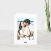 Trouwkaart Eenvoudig Modern  2 Foto Bedankkaart (Achterkant)