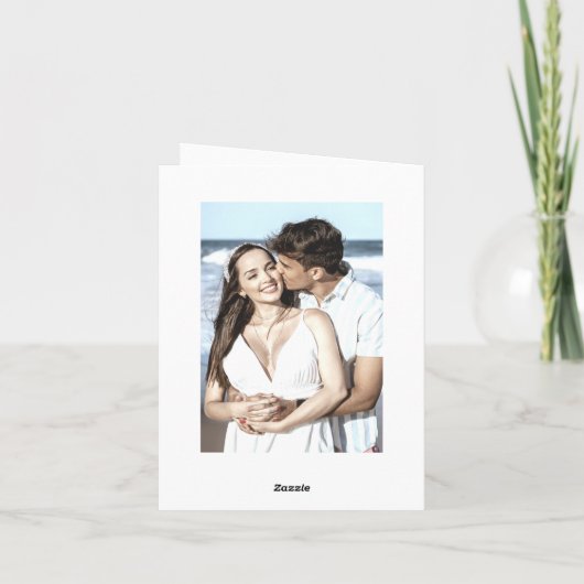 Trouwkaart Eenvoudig Modern  2 Foto Bedankkaart (Achterkant)