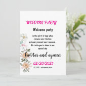 trouwkaart eenvoudige uitnodiging (Staand voorkant)