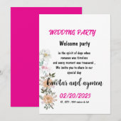 trouwkaart eenvoudige uitnodiging (Voorkant / Achterkant)